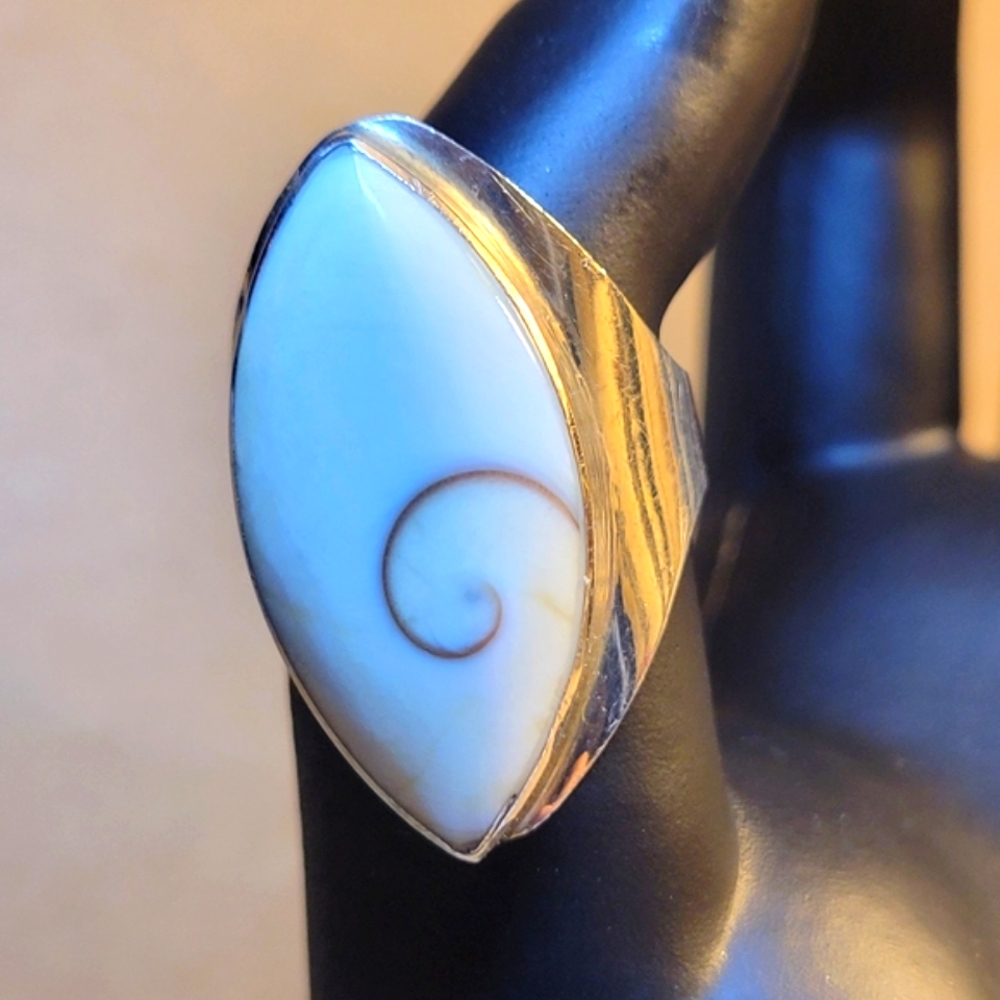 925 Silver Ring with White Stone